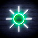 ADVPRO Sun Ultra-Bright LED Neon Sign fnu0012 - White & Green