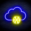 ADVPRO Cloud and Snowflake Ultra-Bright LED Neon Sign fnu0013 - Blue & Yellow