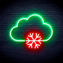 ADVPRO Cloud and Snowflake Ultra-Bright LED Neon Sign fnu0013 - Green & Red