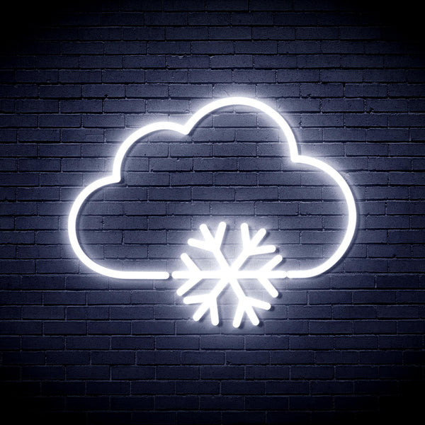 ADVPRO Cloud and Snowflake Ultra-Bright LED Neon Sign fnu0013 - White