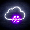 ADVPRO Cloud and Snowflake Ultra-Bright LED Neon Sign fnu0013 - White & Purple