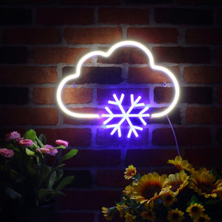 ADVPRO Cloud and Snowflake Ultra-Bright LED Neon Sign fnu0013