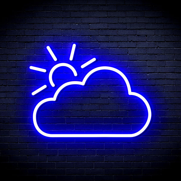 ADVPRO Sun and Cloud Ultra-Bright LED Neon Sign fnu0014 - Blue
