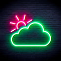 ADVPRO Sun and Cloud Ultra-Bright LED Neon Sign fnu0014 - Green & Pink
