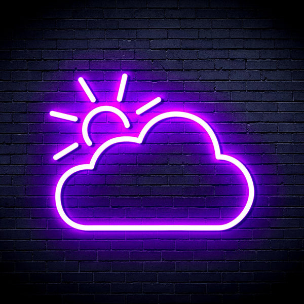 ADVPRO Sun and Cloud Ultra-Bright LED Neon Sign fnu0014 - Purple