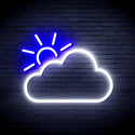 ADVPRO Sun and Cloud Ultra-Bright LED Neon Sign fnu0014 - White & Blue