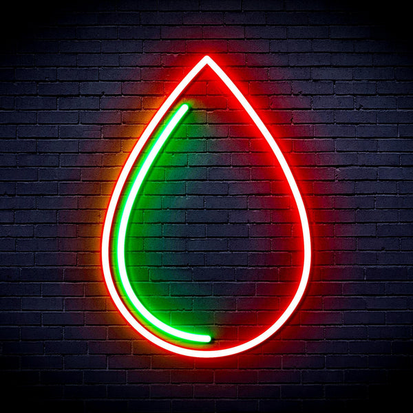 ADVPRO Water Droplet Ultra-Bright LED Neon Sign fnu0015 - Green & Red