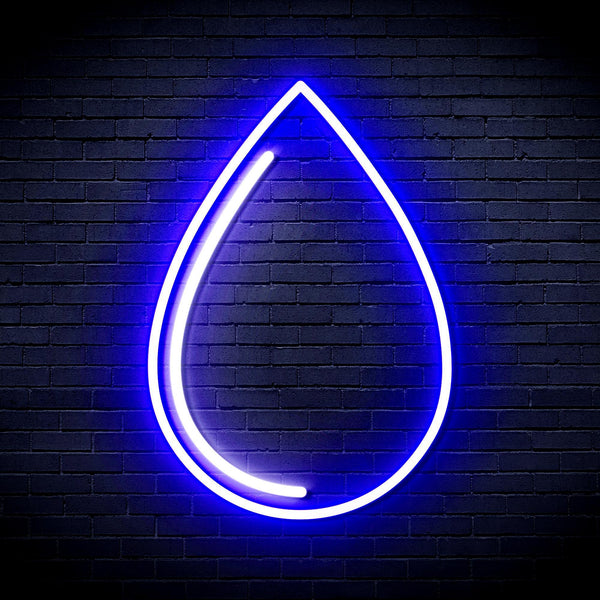 ADVPRO Water Droplet Ultra-Bright LED Neon Sign fnu0015 - White & Blue