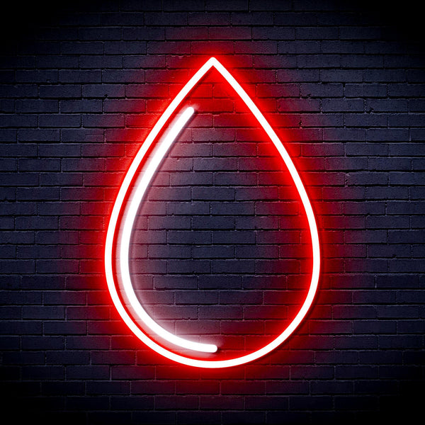 ADVPRO Water Droplet Ultra-Bright LED Neon Sign fnu0015 - White & Red