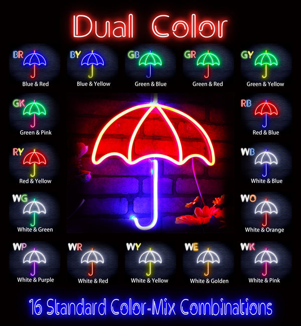 ADVPRO Umbrella Ultra-Bright LED Neon Sign fnu0016 - Dual-Color