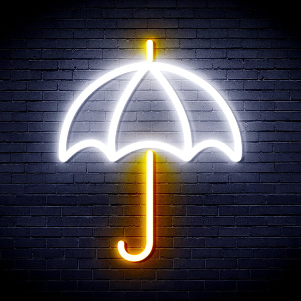 ADVPRO Umbrella Ultra-Bright LED Neon Sign fnu0016 - White & Golden Yellow