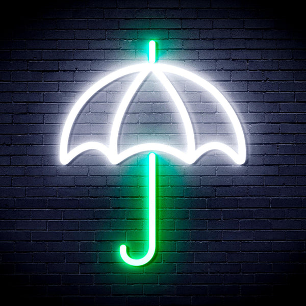 ADVPRO Umbrella Ultra-Bright LED Neon Sign fnu0016 - White & Green