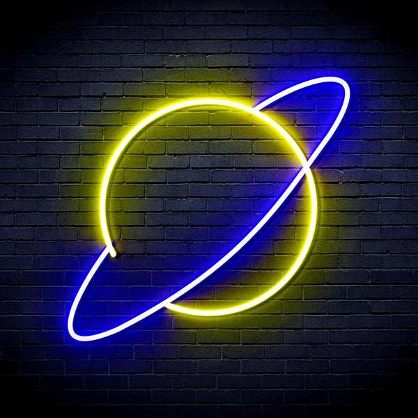 ADVPRO Planet Ultra-Bright LED Neon Sign fnu0017 - Blue & Yellow
