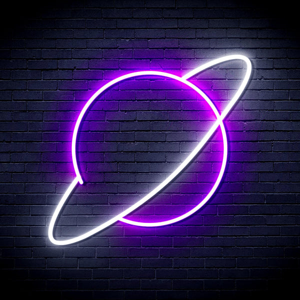ADVPRO Planet Ultra-Bright LED Neon Sign fnu0017 - White & Purple