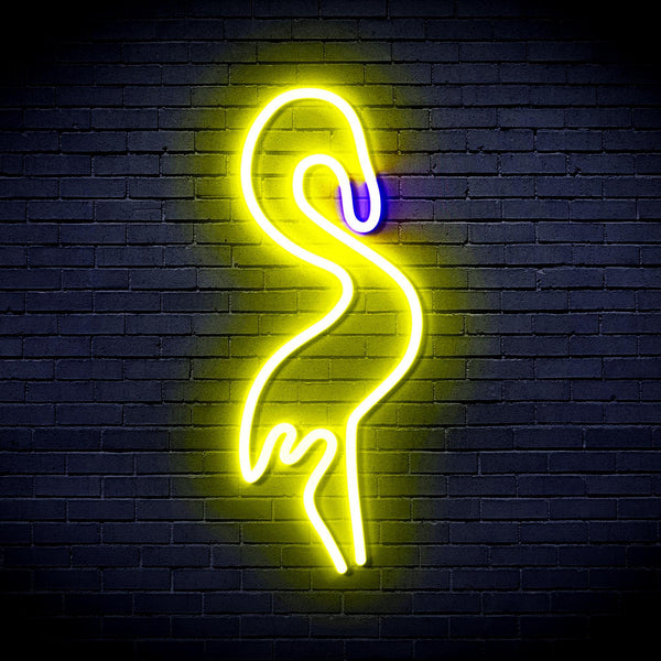 ADVPRO Flamingo Ultra-Bright LED Neon Sign fnu0019 - Blue & Yellow