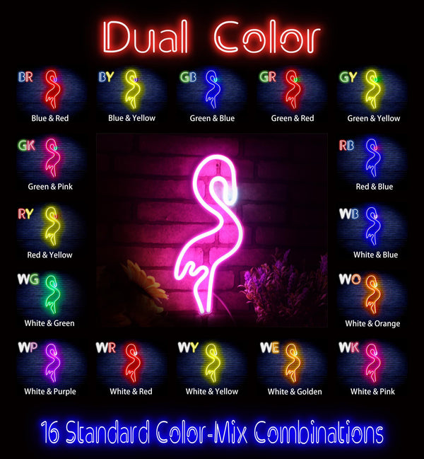 ADVPRO Flamingo Ultra-Bright LED Neon Sign fnu0019 - Dual-Color
