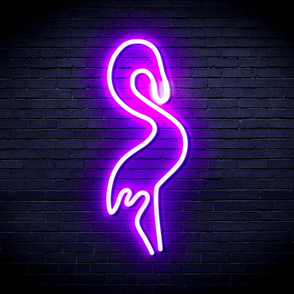 ADVPRO Flamingo Ultra-Bright LED Neon Sign fnu0019 - White & Purple