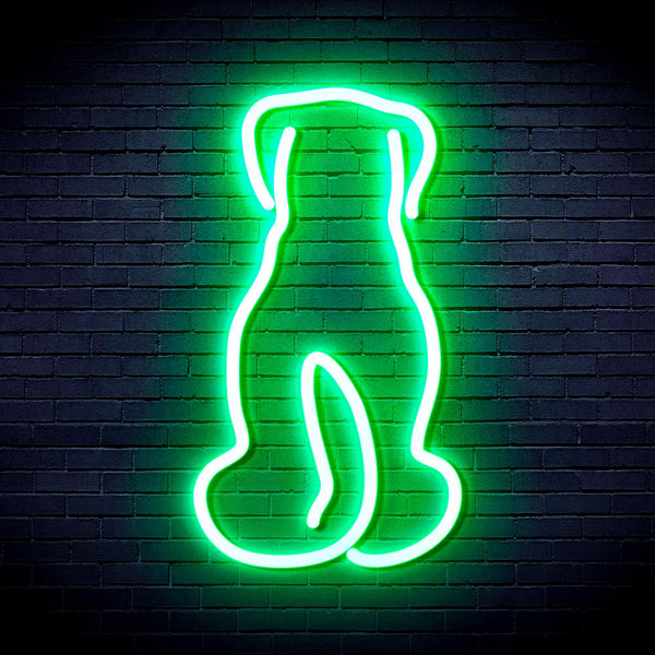 ADVPRO Back of Stanging Dog Ultra-Bright LED Neon Sign fnu0022 - Golden Yellow