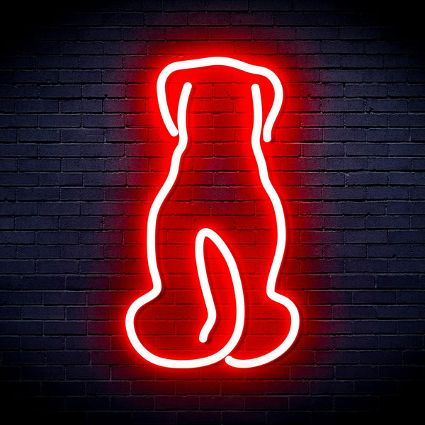 ADVPRO Back of Stanging Dog Ultra-Bright LED Neon Sign fnu0022 - Red