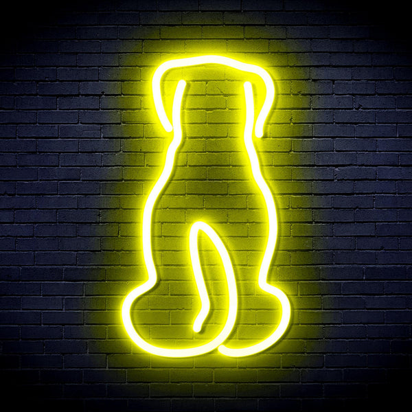 ADVPRO Back of Stanging Dog Ultra-Bright LED Neon Sign fnu0022 - Yellow