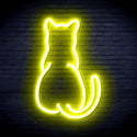ADVPRO Back of Standing Cat Ultra-Bright LED Neon Sign fnu0023 - Yellow