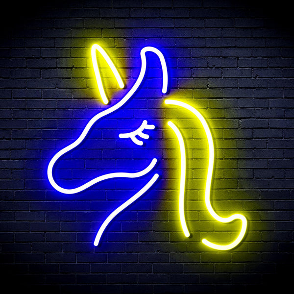 ADVPRO Unicorn Ultra-Bright LED Neon Sign fnu0024 - Blue & Yellow