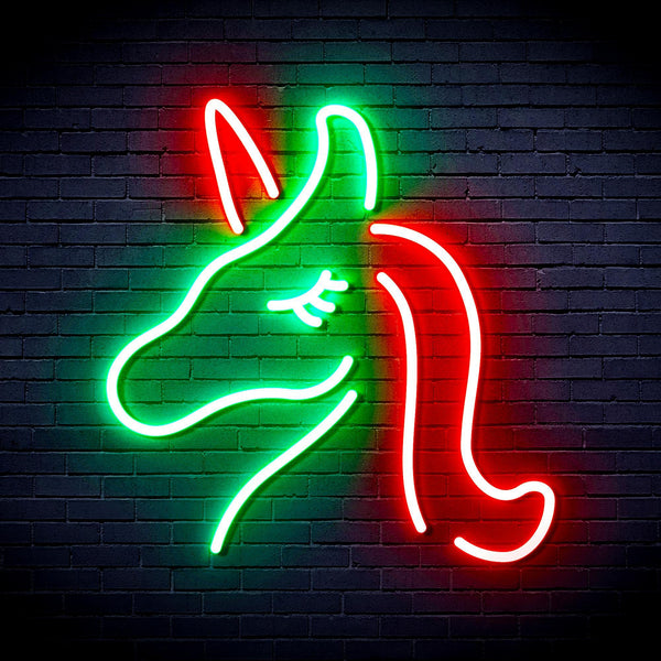 ADVPRO Unicorn Ultra-Bright LED Neon Sign fnu0024 - Green & Red