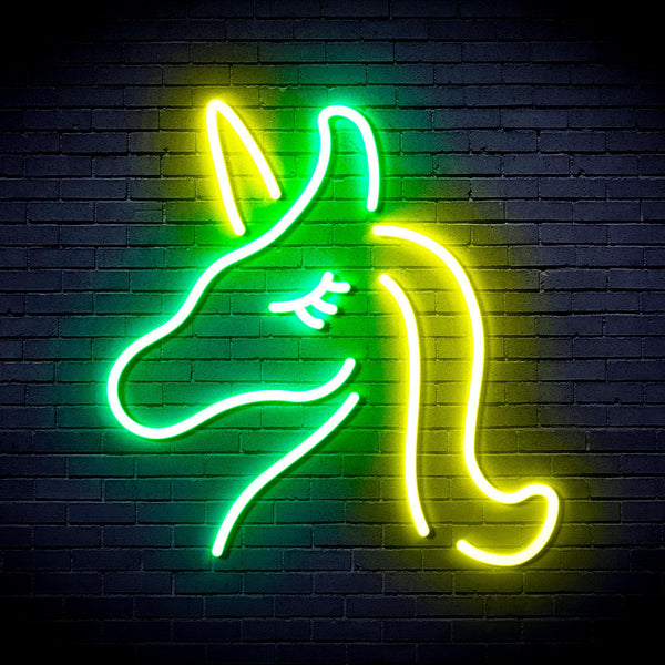 ADVPRO Unicorn Ultra-Bright LED Neon Sign fnu0024 - Green & Yellow