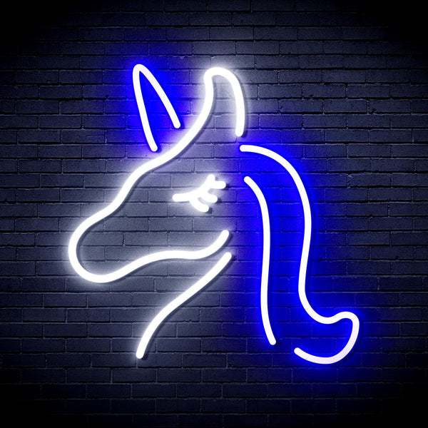 ADVPRO Unicorn Ultra-Bright LED Neon Sign fnu0024 - White & Blue