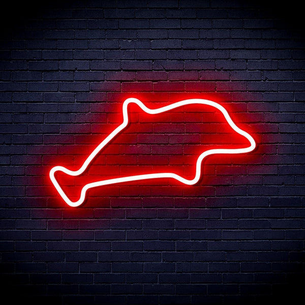 ADVPRO Dolphin Ultra-Bright LED Neon Sign fnu0025 - Red