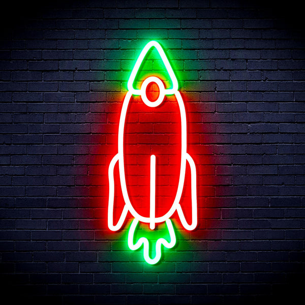 ADVPRO Rocket Ultra-Bright LED Neon Sign fnu0032 - Green & Red