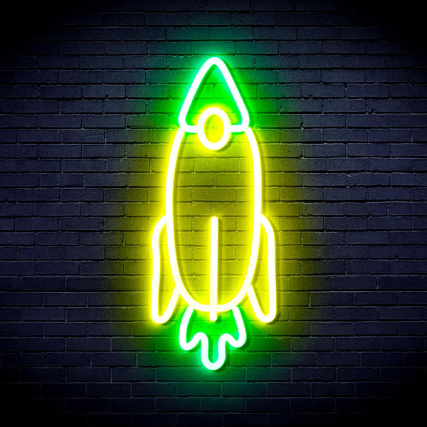 ADVPRO Rocket Ultra-Bright LED Neon Sign fnu0032 - Green & Yellow