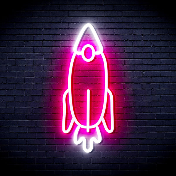 ADVPRO Rocket Ultra-Bright LED Neon Sign fnu0032 - White & Pink