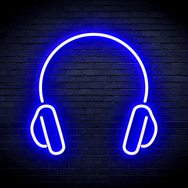 ADVPRO Headphone Ultra-Bright LED Neon Sign fnu0033 - Blue