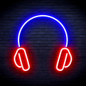 ADVPRO Headphone Ultra-Bright LED Neon Sign fnu0033 - Red & Blue