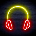 ADVPRO Headphone Ultra-Bright LED Neon Sign fnu0033 - Red & Yellow
