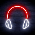 ADVPRO Headphone Ultra-Bright LED Neon Sign fnu0033 - White & Red
