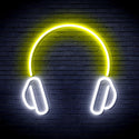 ADVPRO Headphone Ultra-Bright LED Neon Sign fnu0033 - White & Yellow
