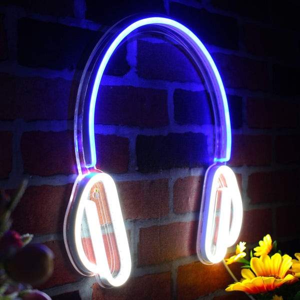 ADVPRO Headphone Ultra-Bright LED Neon Sign fnu0033