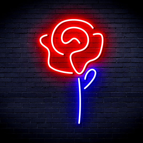 ADVPRO Rose Ultra-Bright LED Neon Sign fnu0034 - Blue & Red