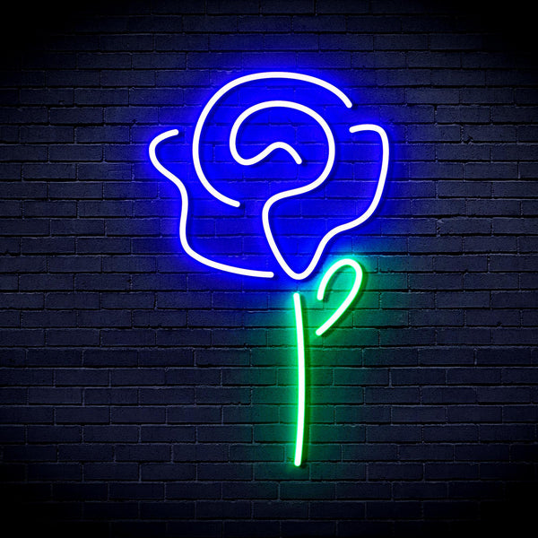 ADVPRO Rose Ultra-Bright LED Neon Sign fnu0034 - Green & Blue
