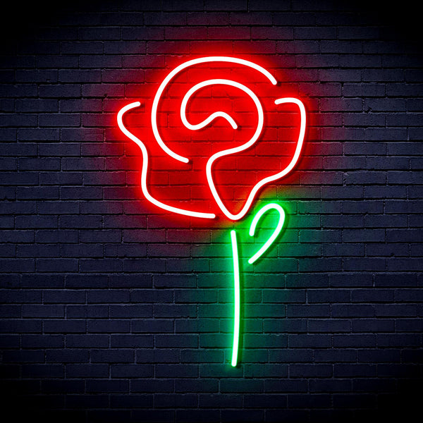 ADVPRO Rose Ultra-Bright LED Neon Sign fnu0034 - Green & Red