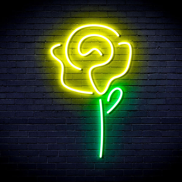 ADVPRO Rose Ultra-Bright LED Neon Sign fnu0034 - Green & Yellow