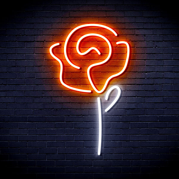 ADVPRO Rose Ultra-Bright LED Neon Sign fnu0034 - White & Orange