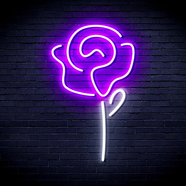 ADVPRO Rose Ultra-Bright LED Neon Sign fnu0034 - White & Purple