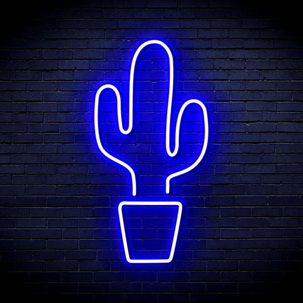 ADVPRO Green Cactus Ultra-Bright LED Neon Sign fnu0035 - Blue