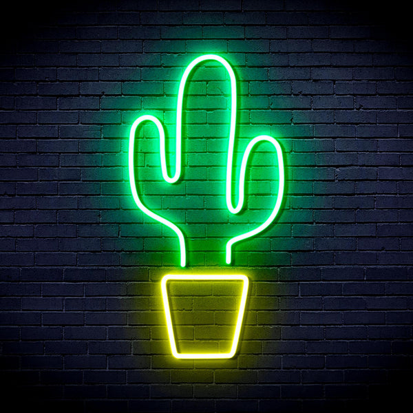 ADVPRO Green Cactus Ultra-Bright LED Neon Sign fnu0035 - Green & Yellow