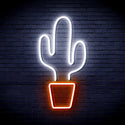 ADVPRO Green Cactus Ultra-Bright LED Neon Sign fnu0035 - White & Orange