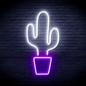 ADVPRO Green Cactus Ultra-Bright LED Neon Sign fnu0035 - White & Purple