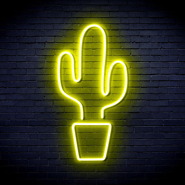 ADVPRO Green Cactus Ultra-Bright LED Neon Sign fnu0035 - Yellow